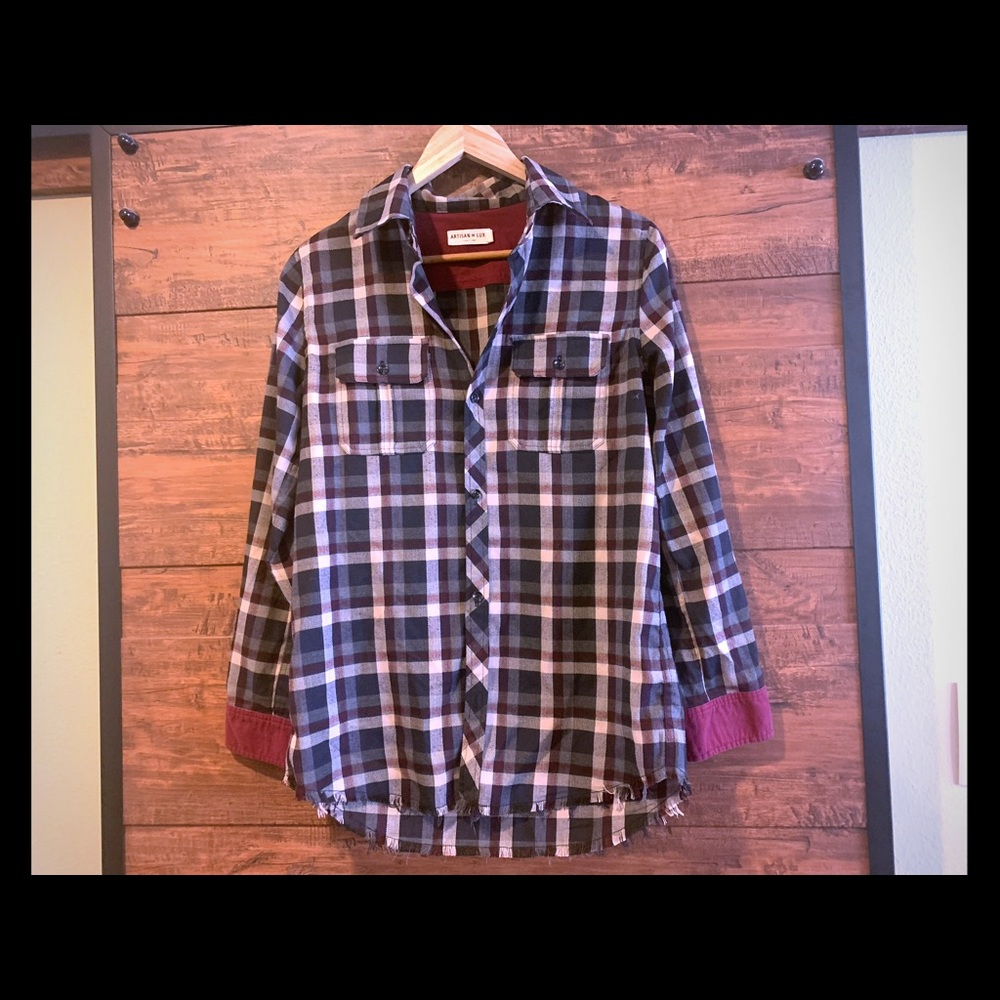 EUC Artisan de Luxe flannel shirt size Small